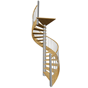 Escalier helicoidal traditionnel Oéba