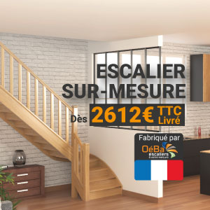 Votre escalier traditionnel en bois sur-mesure dès 2612€, livraison gratuite en Belgique